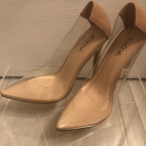 JustFab Shoes - Clear, Just Fab Heels!